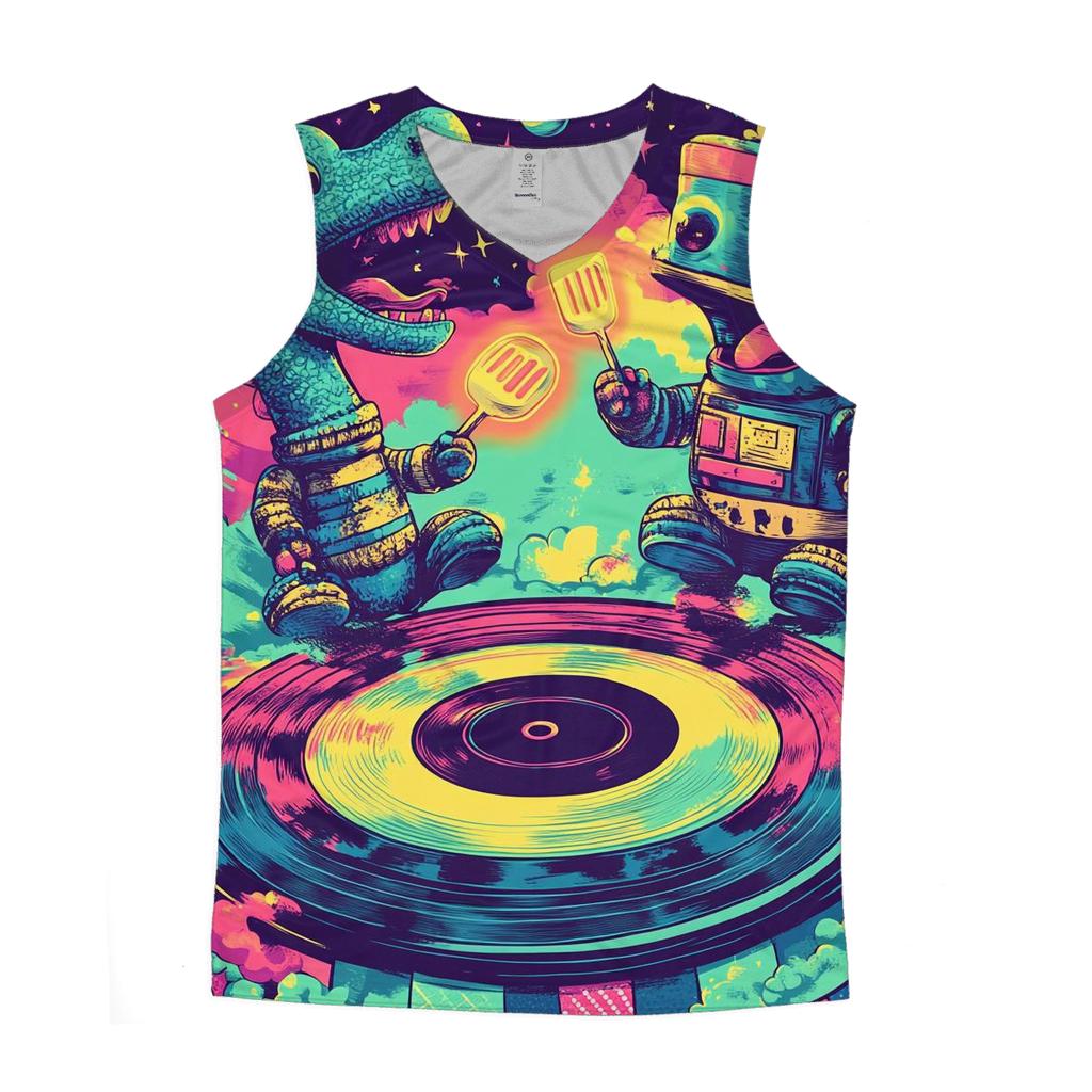 Cosmic Sock Puppet Battle Royale sports performance tank tops