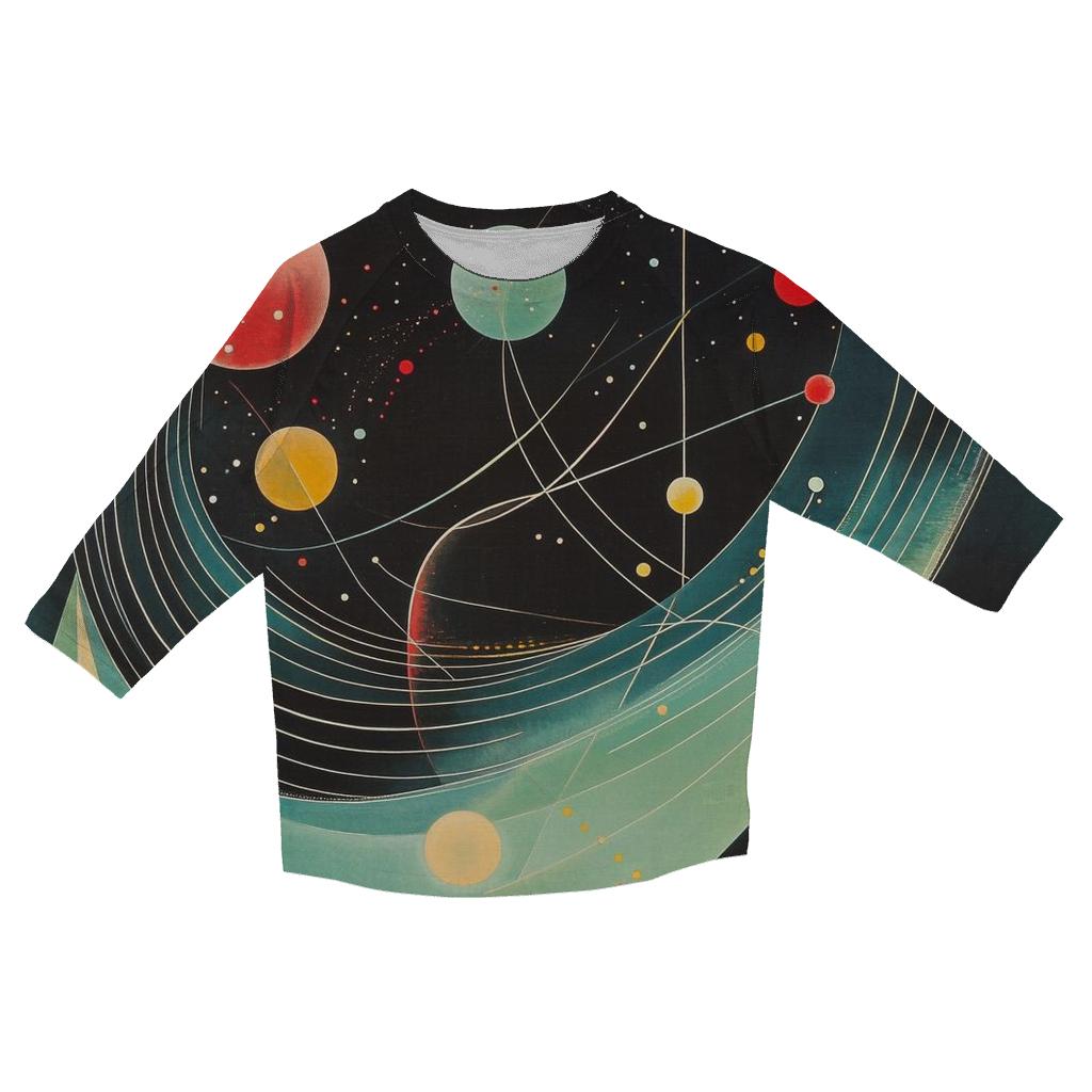 Wassily Kandinsky Inspired Cosmic Music Of Spheres cotton quarter sleeve shirts