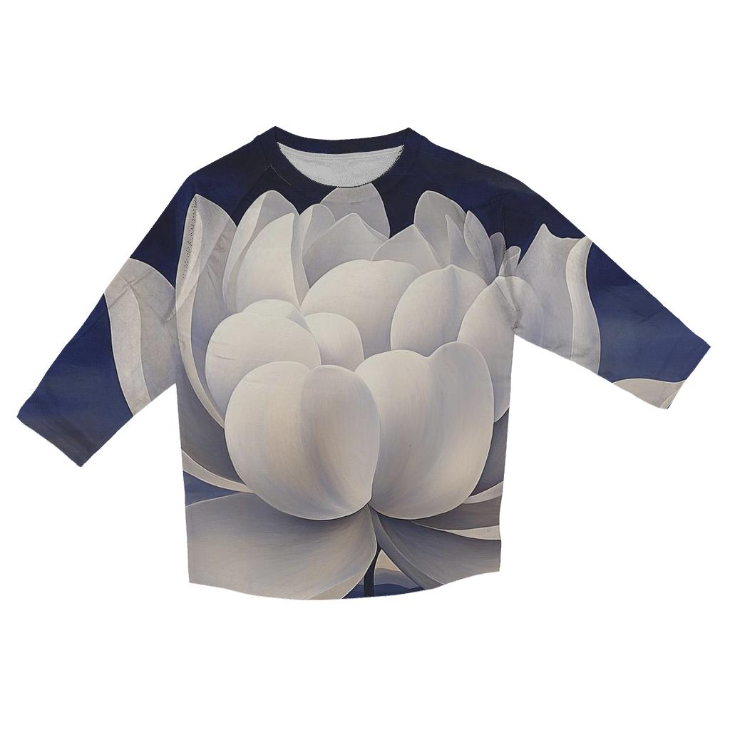 Georgia OKeeffe Inspired Lunar Desert Flower trendy 3/4 sleeve tops
