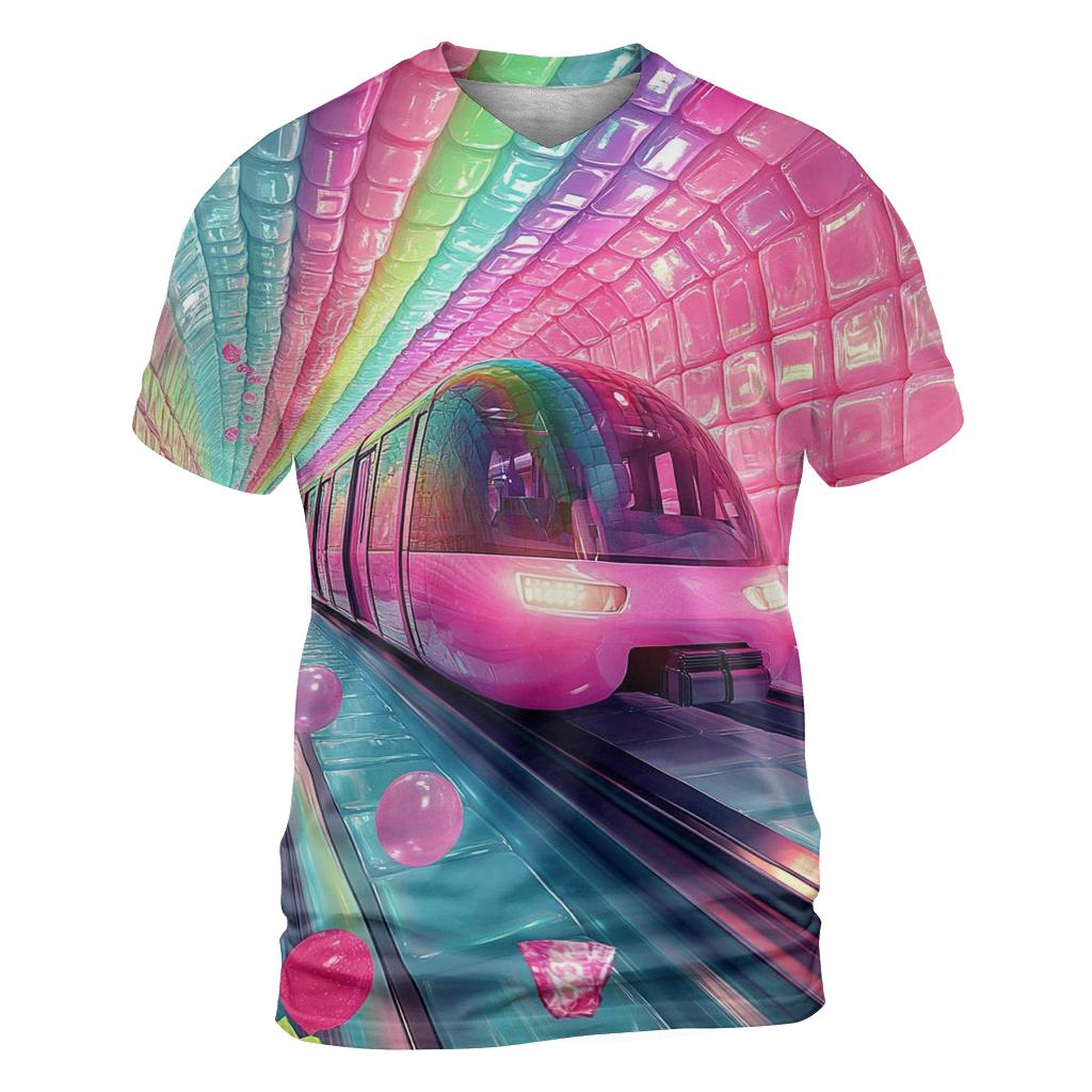 Bubblegum Subway Rush statement graphic shirts