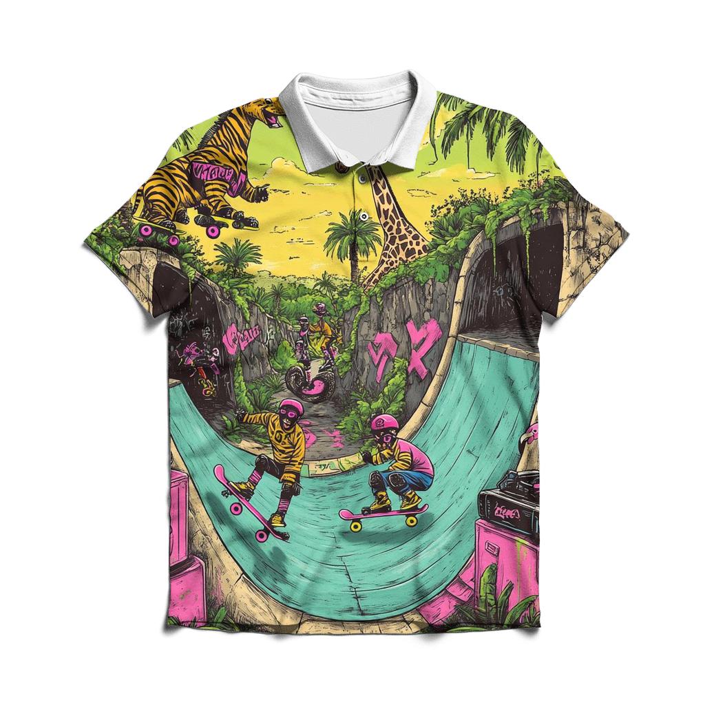 Skatepark Safari Groove custom polo shirts