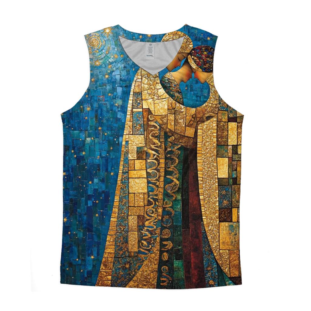 Gustav Klimt Inspired Astral Lovers custom tank tops