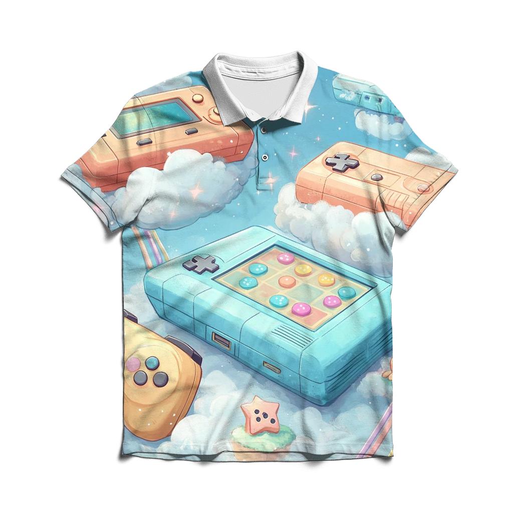 Cloud Kingdom Game Night branded logo polo shirts