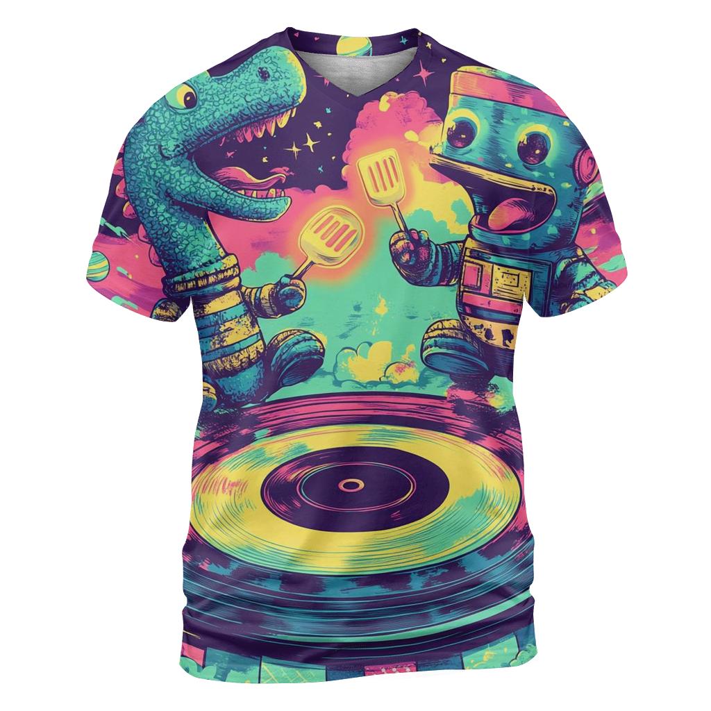Cosmic Sock Puppet Battle Royale trendy printed shirt styles
