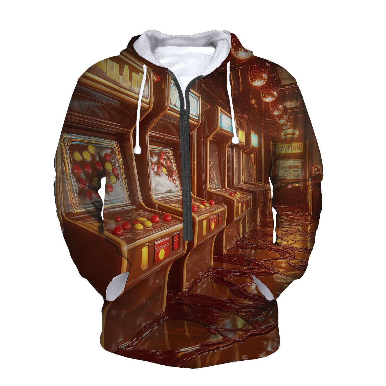 Chocolate Lava Arcade Night heavyweight hoodies