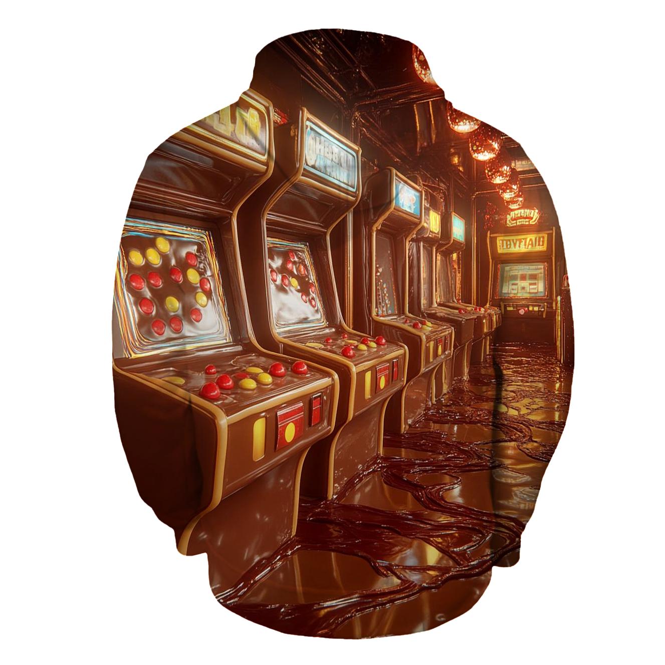 Chocolate Lava Arcade Night heavyweight hoodies