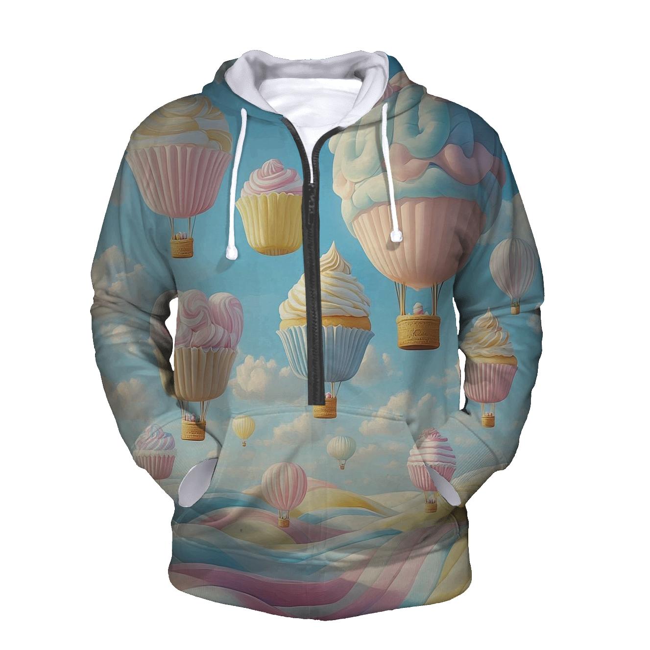 Marshmallow Cloud Hot Air Carnival embroidered hoodies