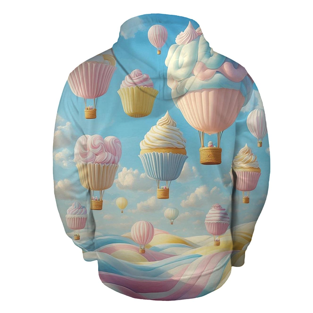 Marshmallow Cloud Hot Air Carnival embroidered hoodies