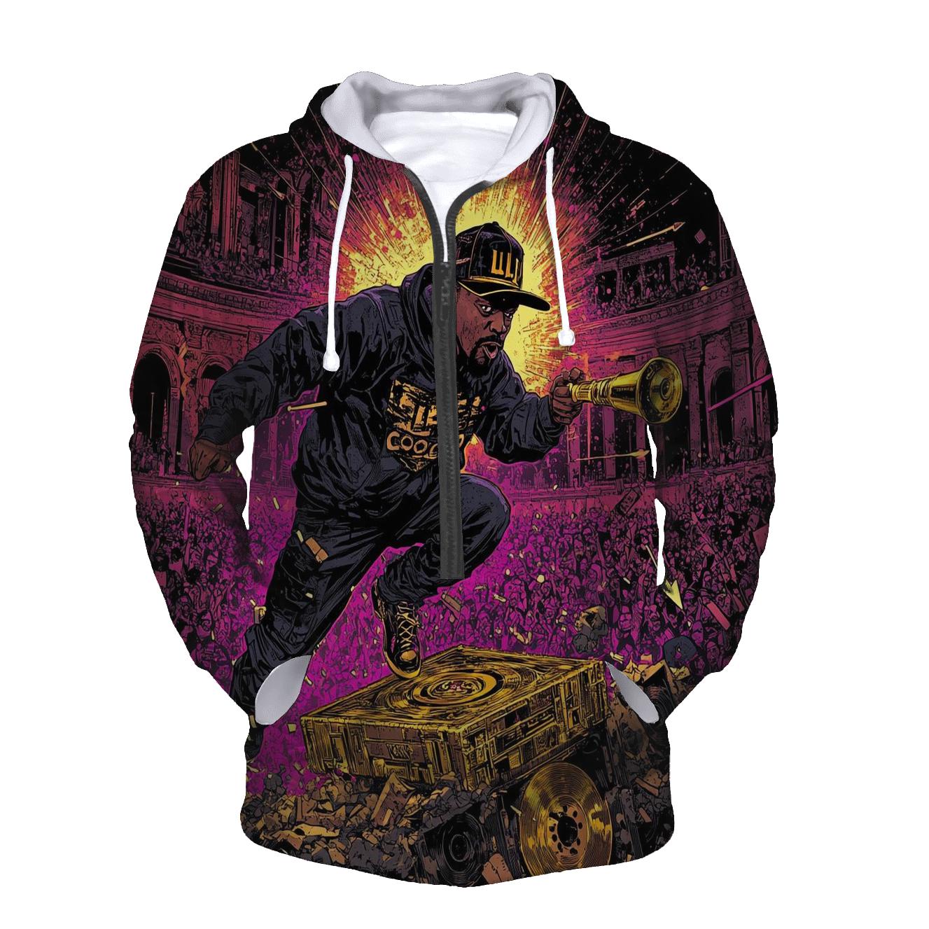 Golden Mic Coliseum Battle printed hoodies