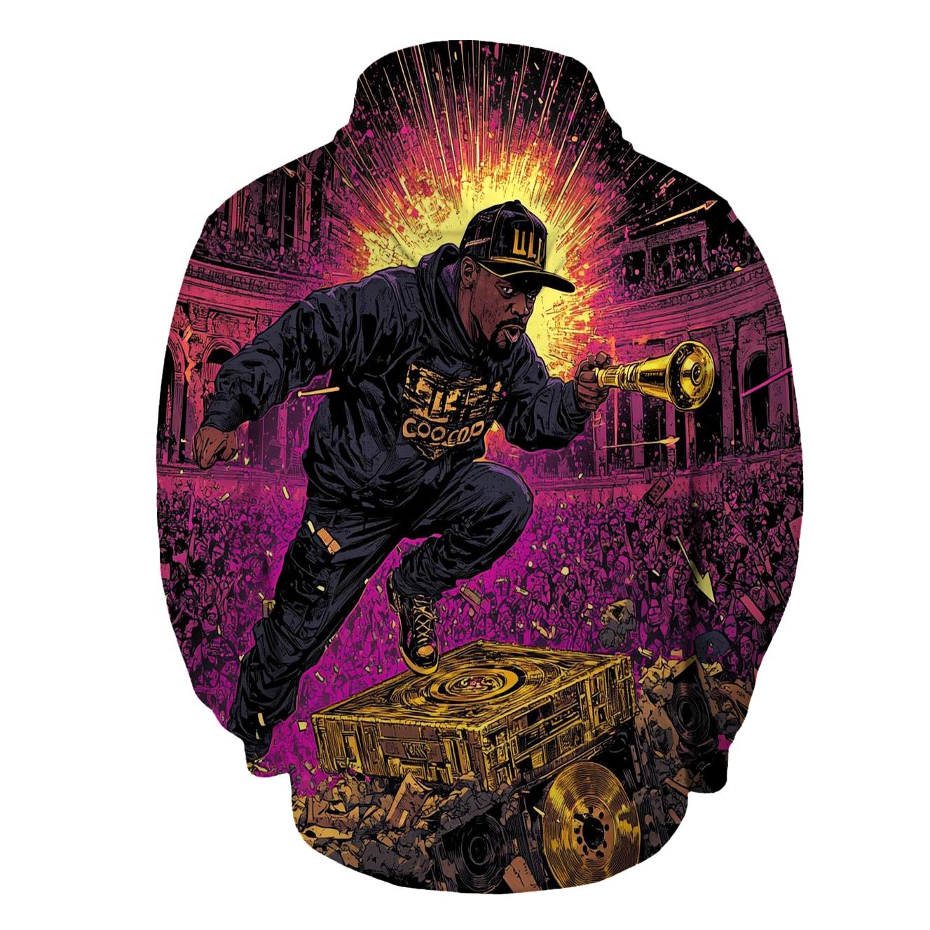 Golden Mic Coliseum Battle printed hoodies