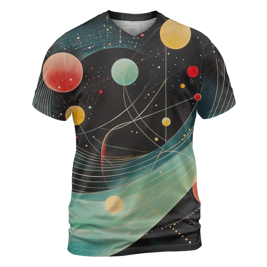 Wassily Kandinsky Inspired Cosmic Music Of Spheres artistic all-over print tops