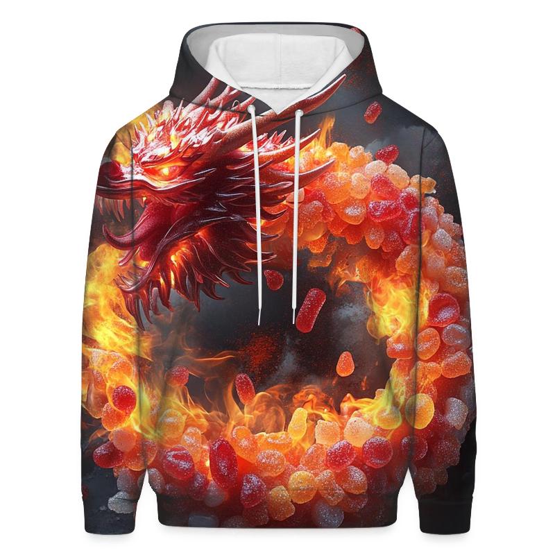 Spicy Candy Dragon Inferno graphic hoodies