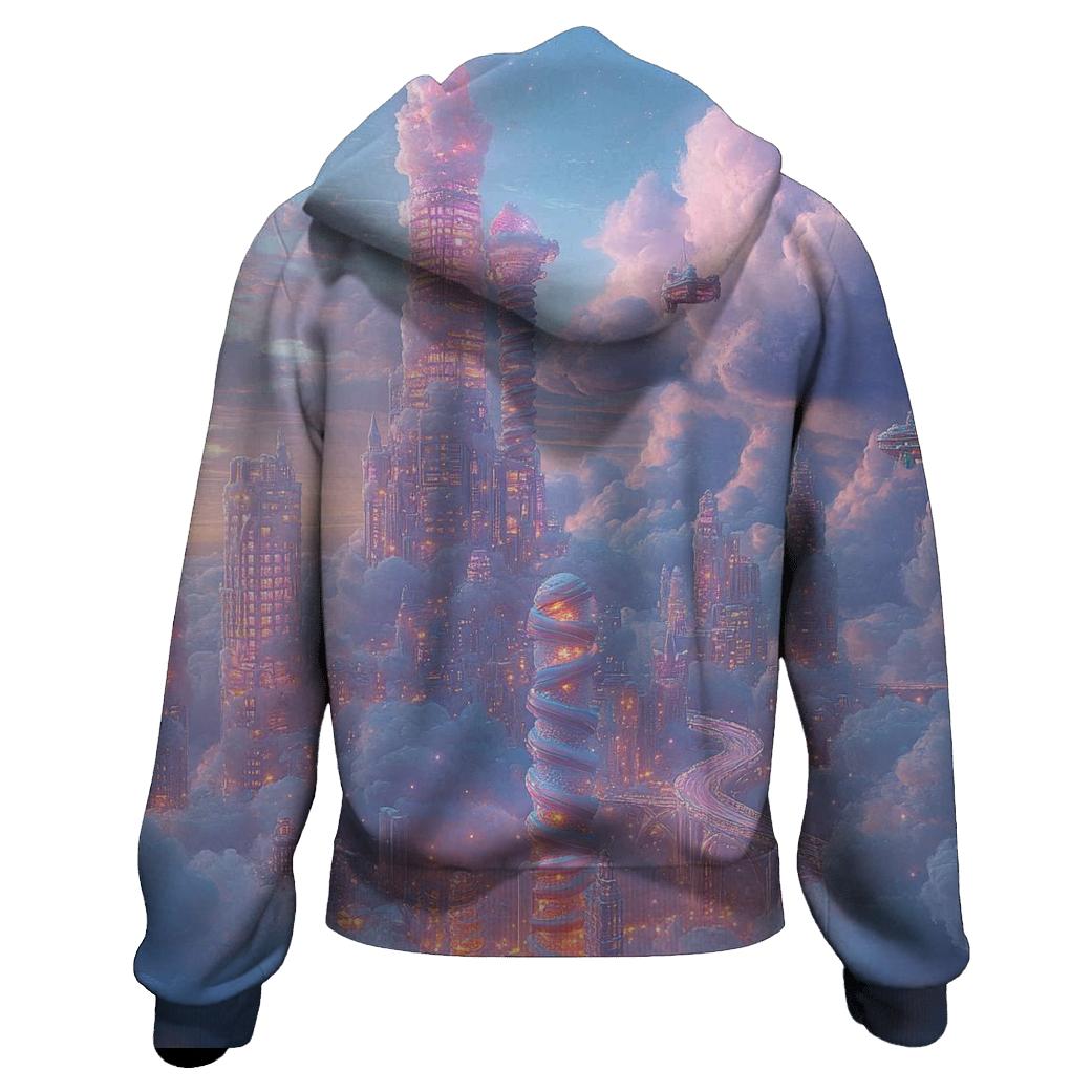 Cosmic Cotton Candy Skyline heavyweight hoodies