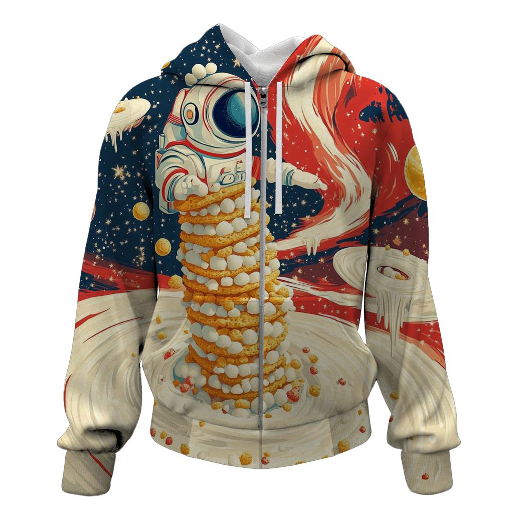 Retro Cereal Galaxy Drifter embroidered hoodies