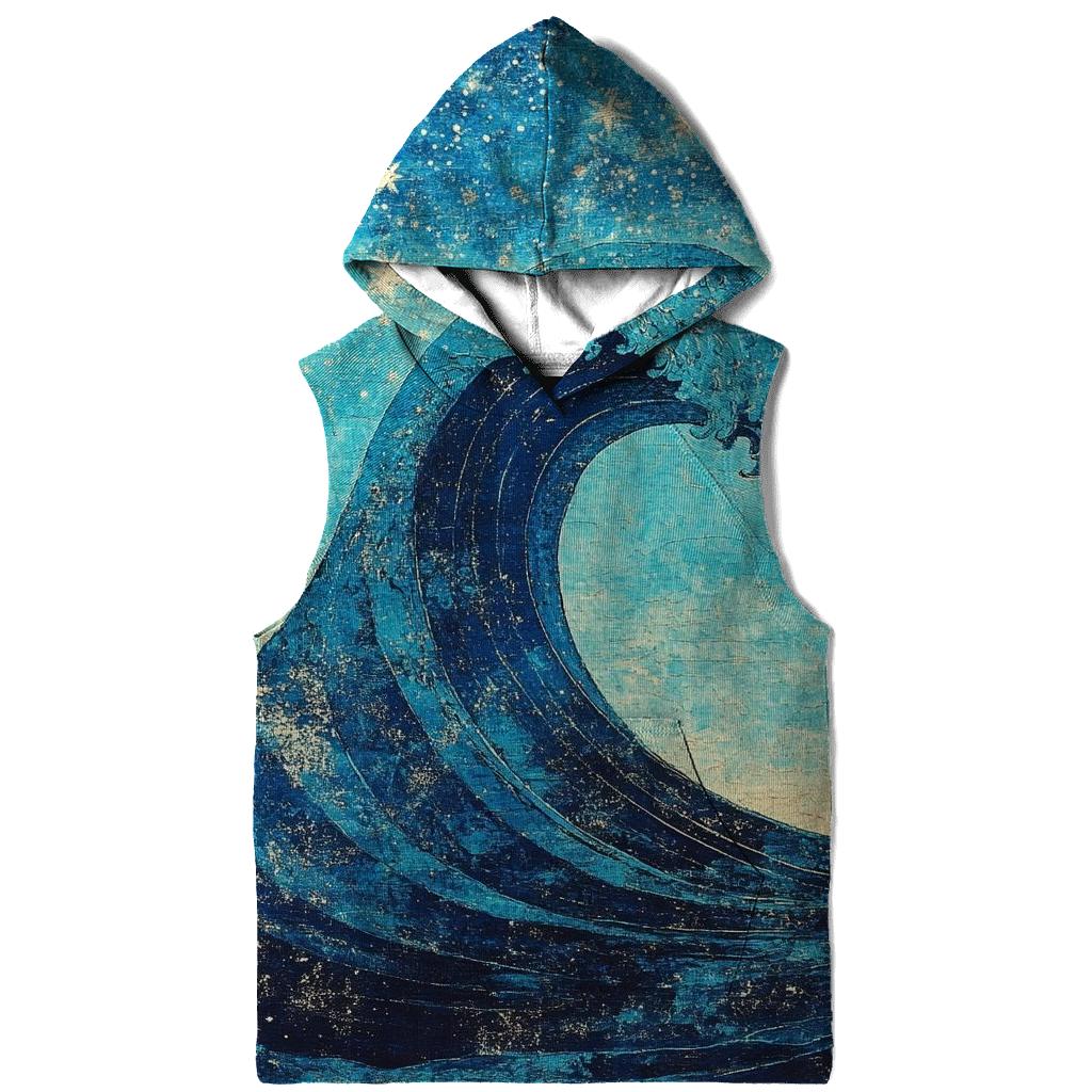 Hokusai Inspired Galactic Wave Voyage pullover hoodies
