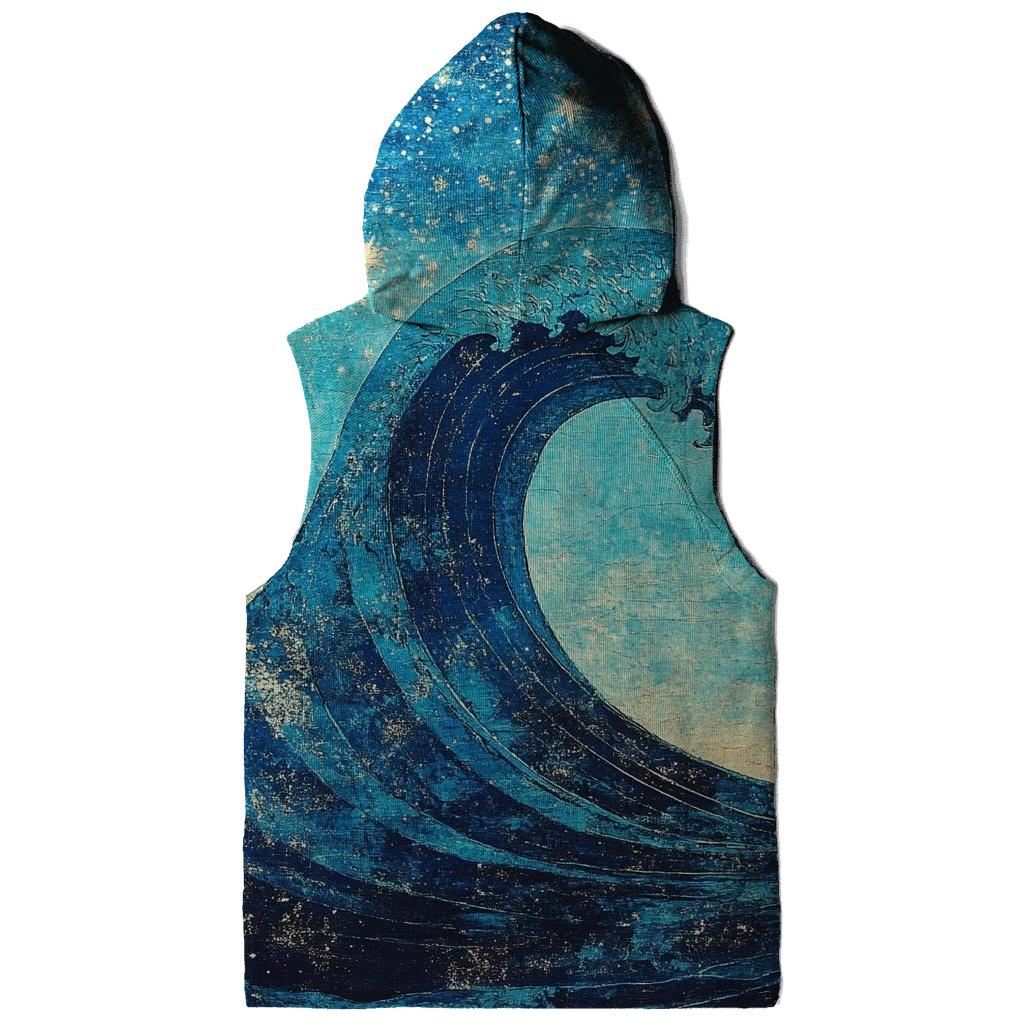 Hokusai Inspired Galactic Wave Voyage pullover hoodies
