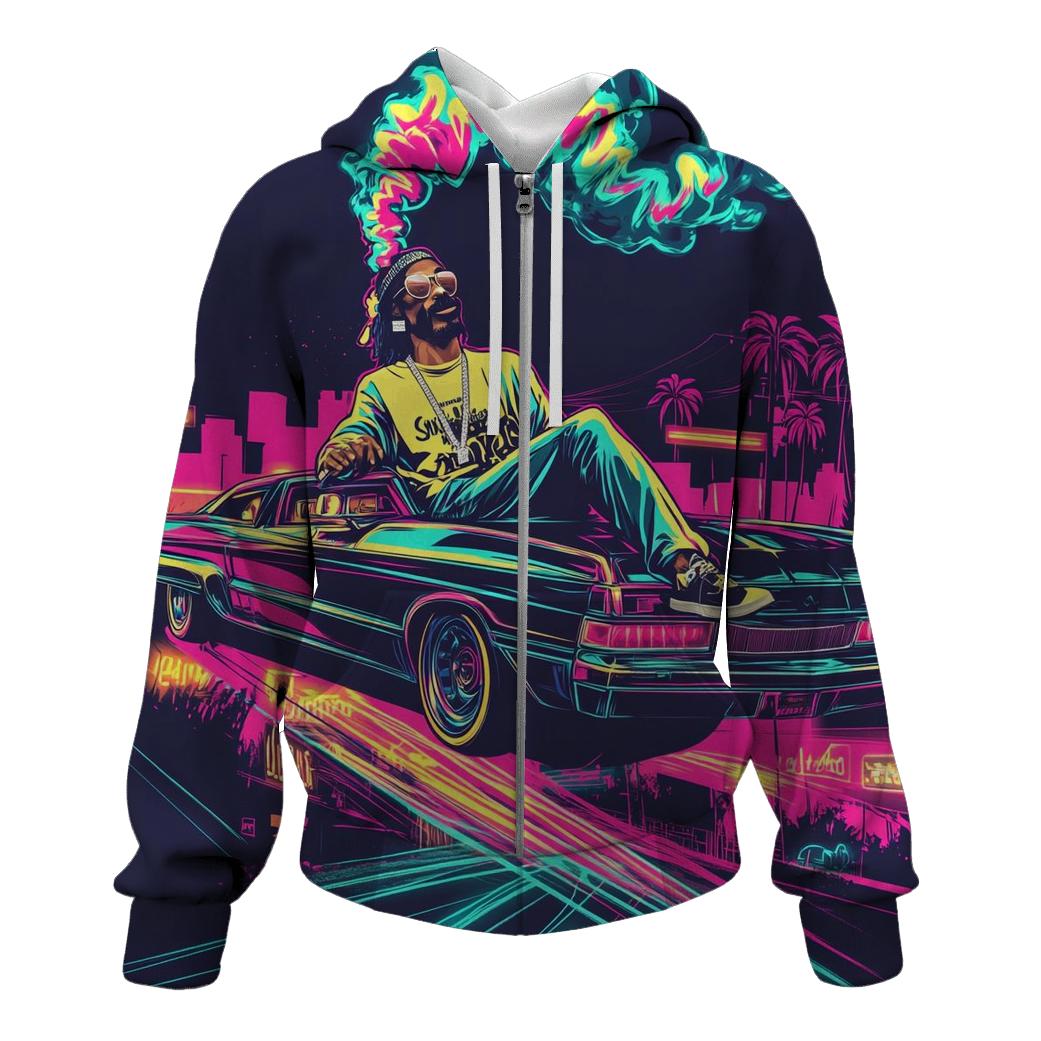 West Coast Neon Lowrider Dream lightweight hoodies
