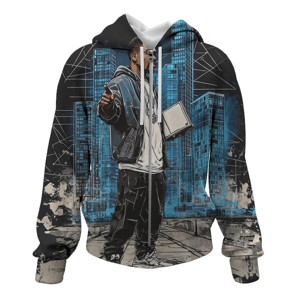 Queensbridge Blueprint Rhymes embroidered hoodies