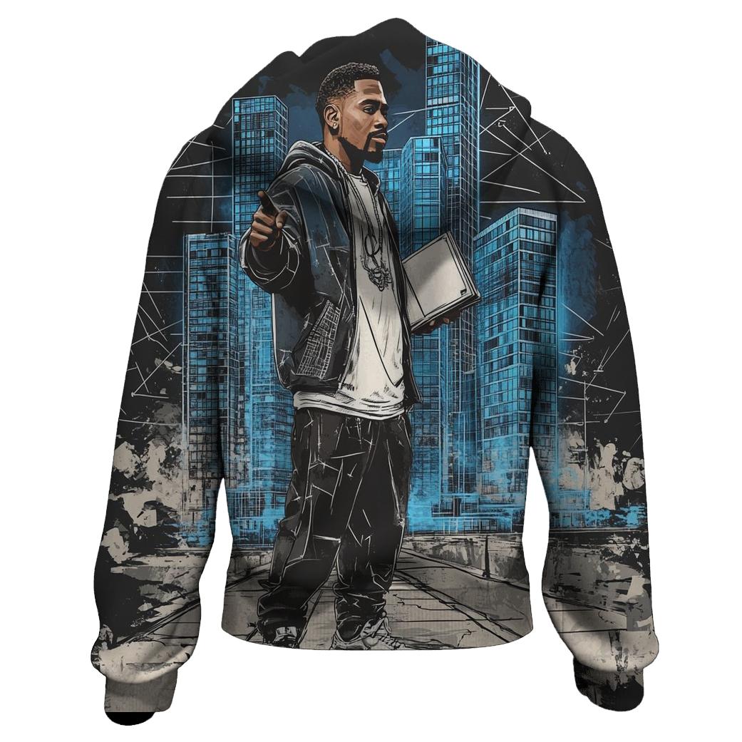 Queensbridge Blueprint Rhymes embroidered hoodies
