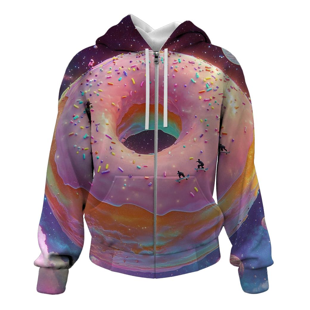 Donut Planet Skate Park zip-up hoodies