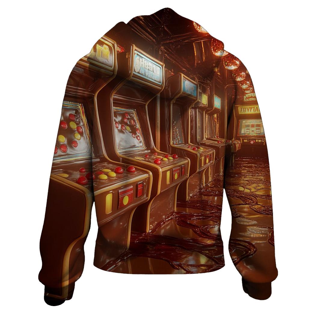 Chocolate Lava Arcade Night custom hoodies