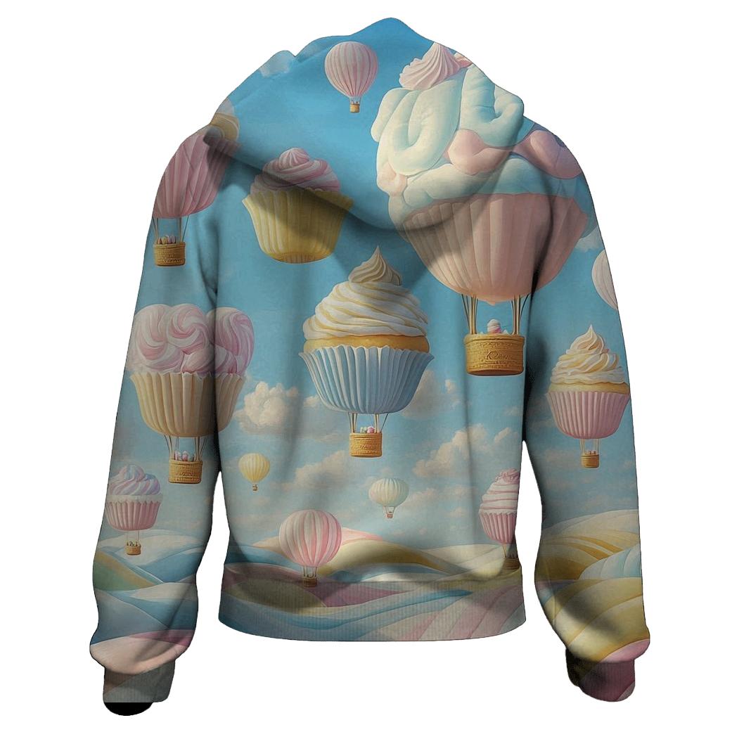 Marshmallow Cloud Hot Air Carnival embroidered hoodies