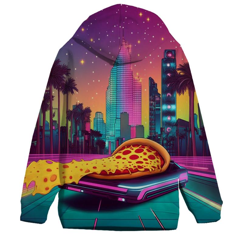 Synthwave Pizza Patrol premium hoodies