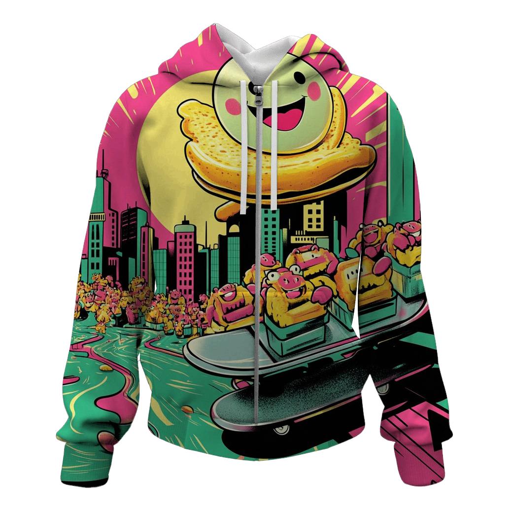 Neon Breakfast Skate Jam designer hoodies