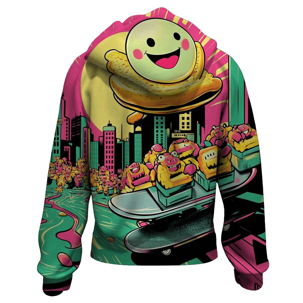Neon Breakfast Skate Jam designer hoodies