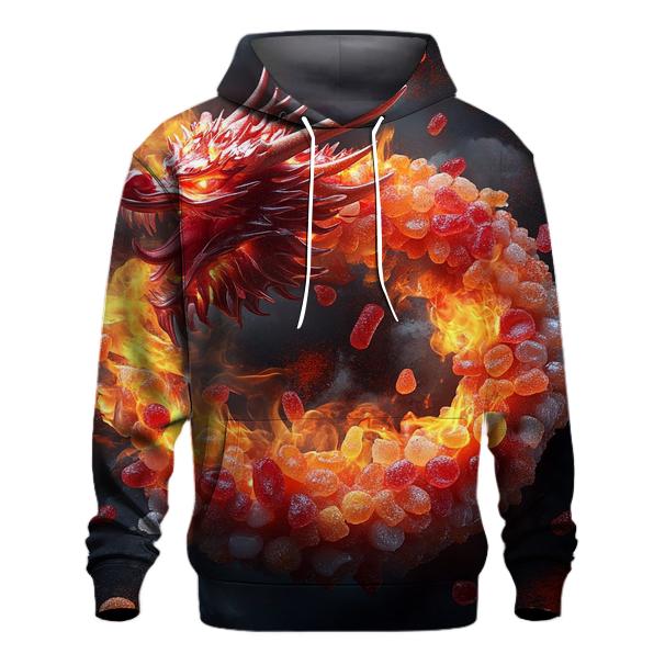 Spicy Candy Dragon Inferno embroidered hoodies