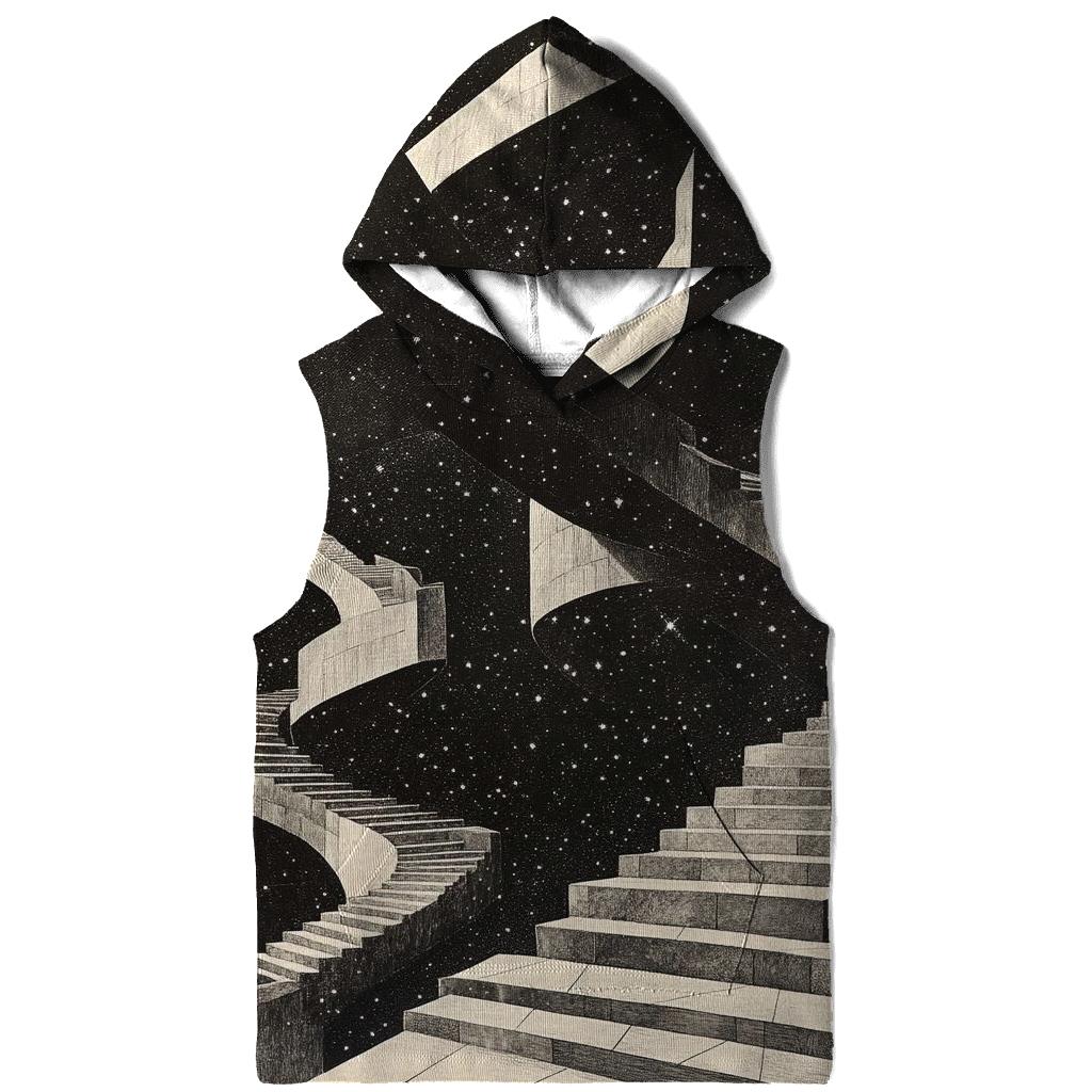 MC Escher Inspired Infinite Star Staircase designer hoodies