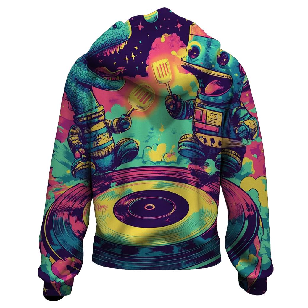 Cosmic Sock Puppet Battle Royale printed hoodies