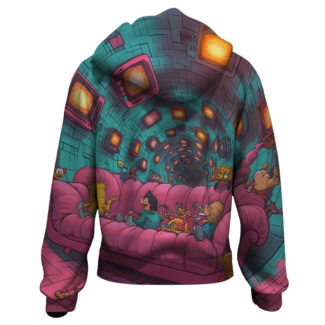 Time Traveling Cartoon Couch Crash hoodie designs