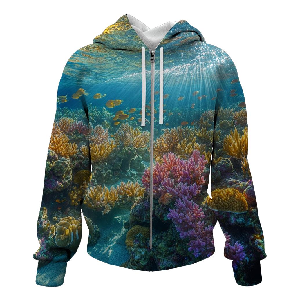Great Barrier Reef Cairns zip-up hoodies
