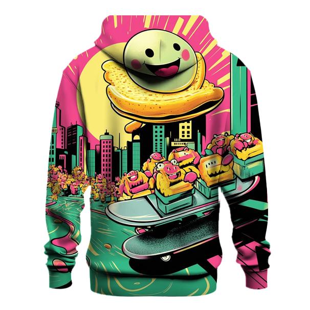 Neon Breakfast Skate Jam premium hoodies