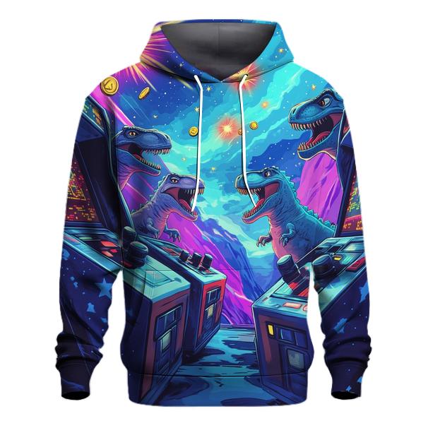 Arcade Dinosaurs Hyper Drive printed hoodies