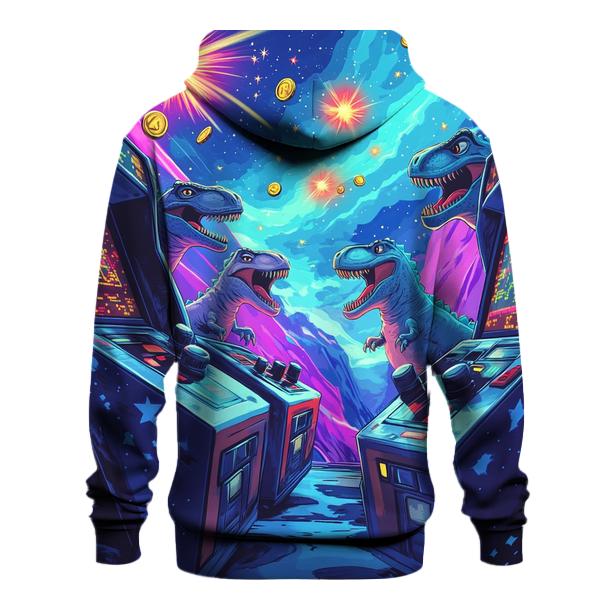 Arcade Dinosaurs Hyper Drive printed hoodies