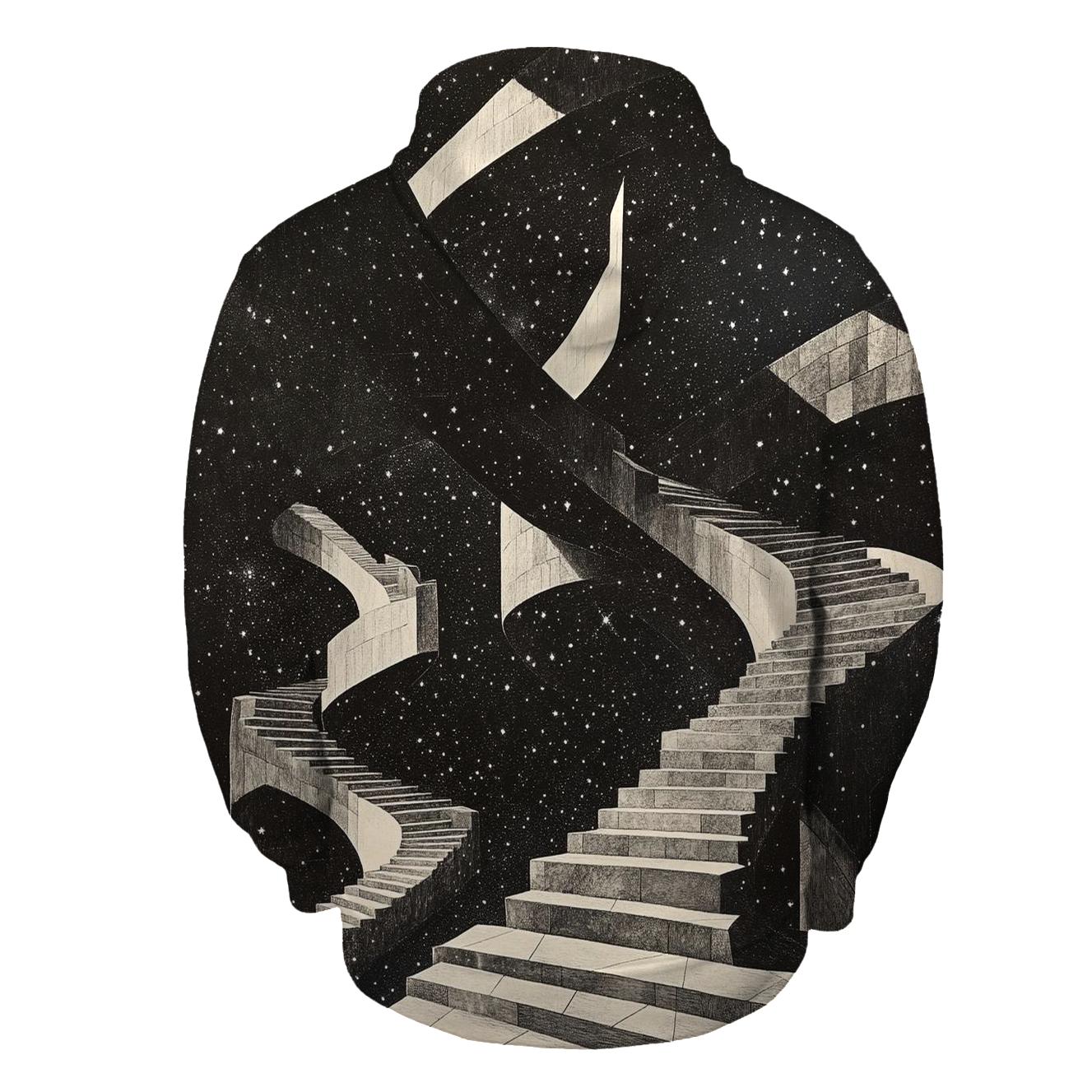 MC Escher Inspired Infinite Star Staircase zip-up hoodies