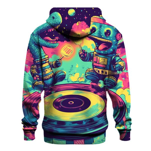 Cosmic Sock Puppet Battle Royale pullover hoodies