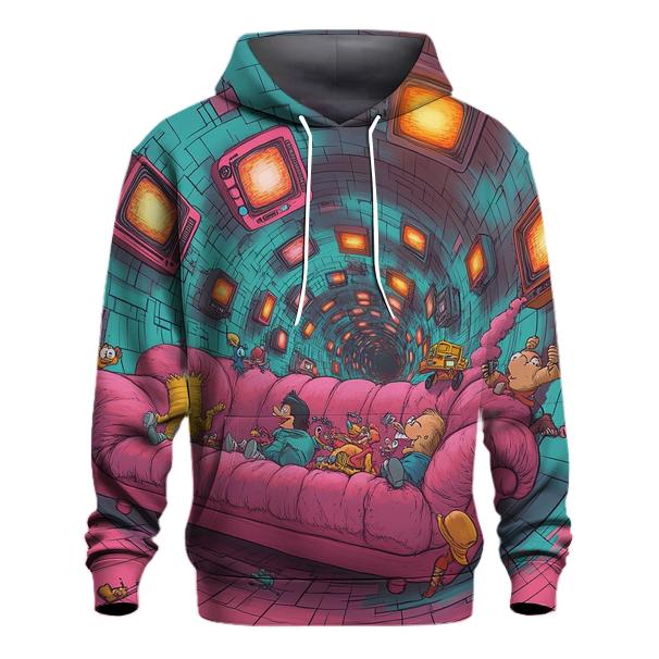 Time Traveling Cartoon Couch Crash custom hoodies