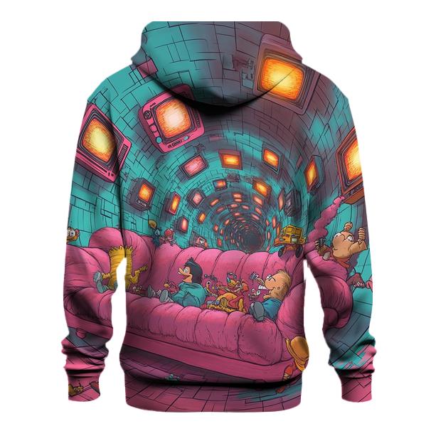 Time Traveling Cartoon Couch Crash custom hoodies