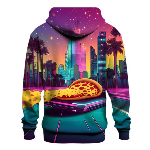 Synthwave Pizza Patrol graphic hoodies