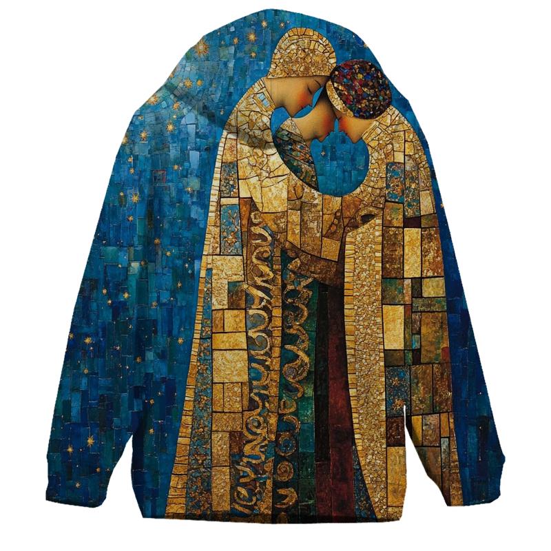 Gustav Klimt Inspired Astral Lovers designer hoodies