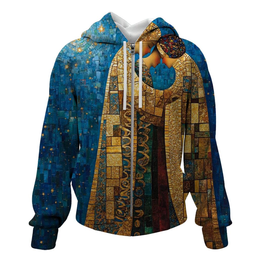 Gustav Klimt Inspired Astral Lovers pullover hoodies