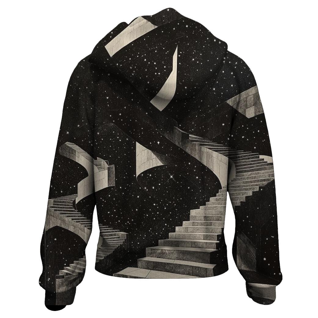 MC Escher Inspired Infinite Star Staircase custom hoodies