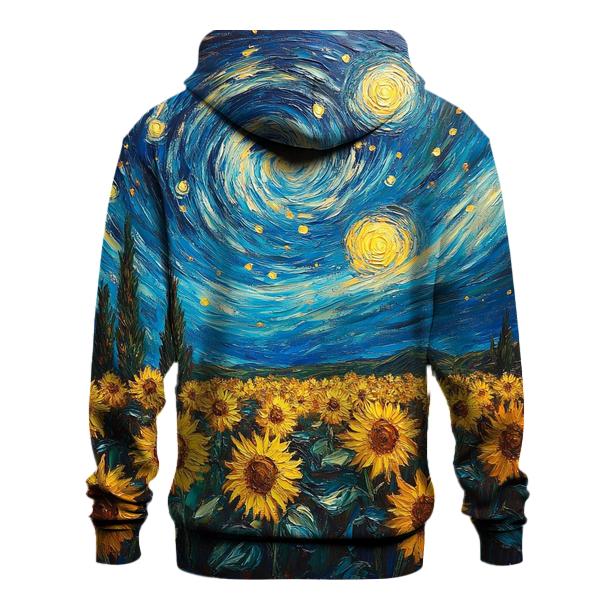 Van Gogh Inspired Cosmic Sunflower Garden premium hoodies