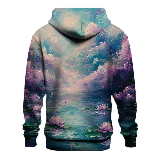 Claude Monet Inspired Nebula Water Garden graphic hoodies