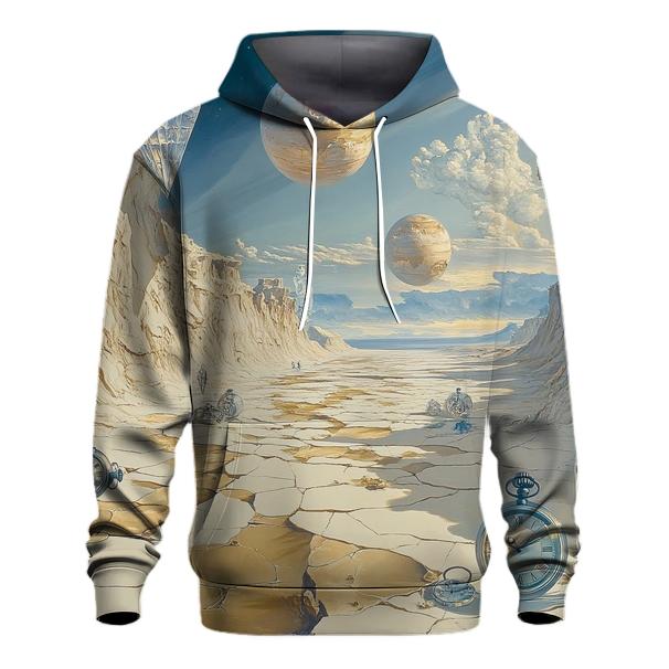 Salvador Dali Inspired Surreal Planetary Desert custom hoodies