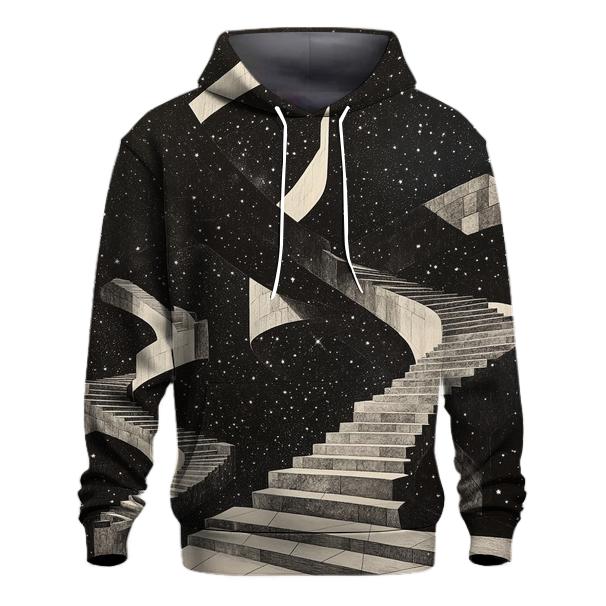 MC Escher Inspired Infinite Star Staircase heavyweight hoodies