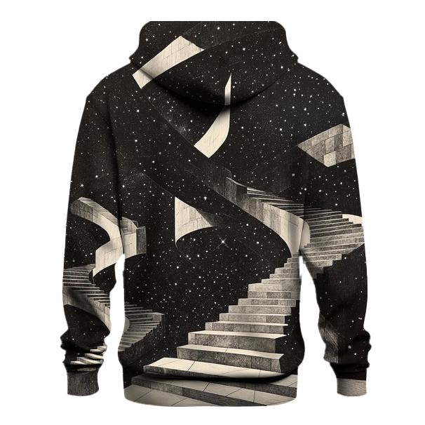 MC Escher Inspired Infinite Star Staircase heavyweight hoodies